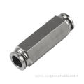 Stainless steel inline check valve push in fitting